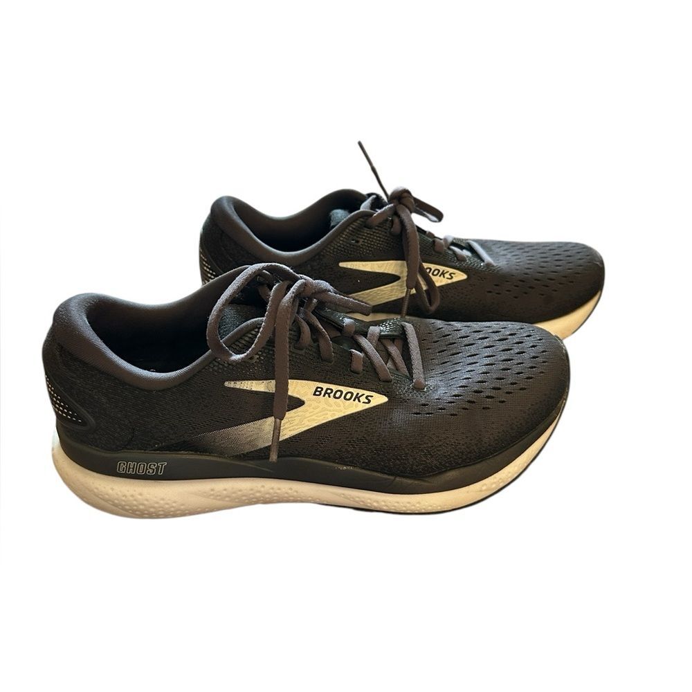 Brooks Men's Ghost 16 2E Black/Gray/White Running Shoes Size 10